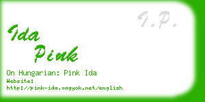 ida pink business card